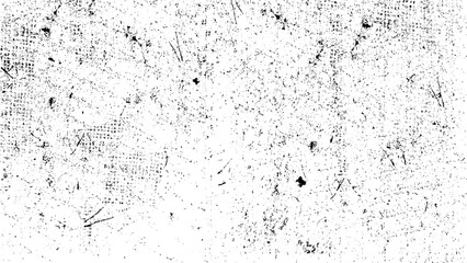 Dark grainy texture on white background. Grain noise particles. Rusted white effect. Dust overlay textured. Grunge design elements. Vector illustration. 