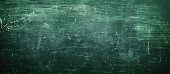 Background of a school blackboard with smudges in a dirty green shade providing copy space image