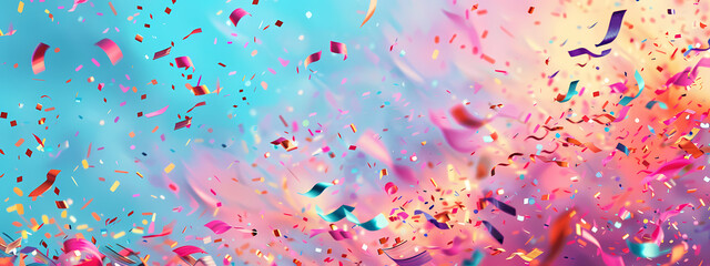 Obraz premium Joyful Confetti Explosion