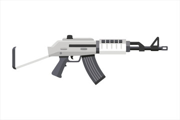 Assault Rifle lineal color mode art vector