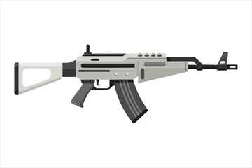 Assault Rifle lineal color mode art vector