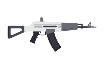 Assault Rifle lineal color mode art vector