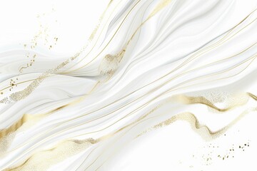 Fototapeta premium The background is a grey liquid marbled watercolor with golden lines. A pastel luxury monochrome fluid epoxy rubber drawing effect. A modern illustration of alcohol ink design template for banners