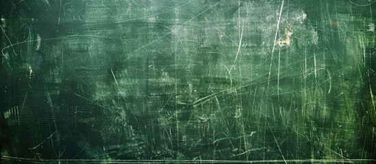 Obraz premium Background of a school blackboard with smudges in a dirty green shade providing copy space image
