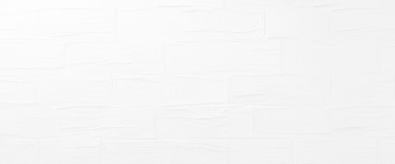 Vector realistic Empty white wall with a pattern on the plaster and white brick wall texture background