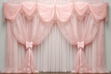 Wedding curtain gown architecture.