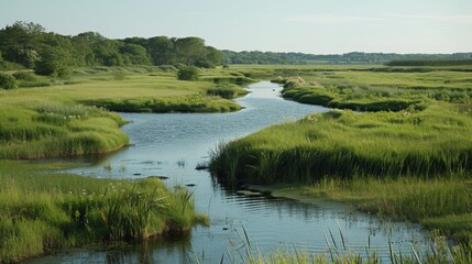 Wetlands and Marshes, Pictures of wetlands and marshlands, highlighting their role in supporting diverse wildlife and maintaining ecological balance