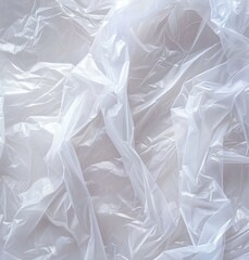 Obraz premium Packaging for vinyl or cd covers made of polyethylene. Swollen, crumpled plastic sleeves for album mockups
