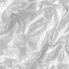 Obraz premium Crumpled plastic packaging pattern depicting vinyl or CD covers. Polyethylene packaging texture. Shrink plastic sleeve mockup.