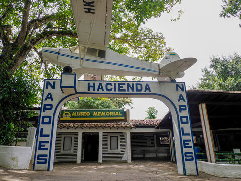 DORADAL, COLOMBIA - JULY 07 2024 Hacienda Napoles, known property of Pablo Escobar, now memorial museum of victims