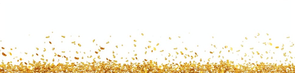 The gold dust glitter overlay background is a sparkling golden falling confetti border. The sequin dust frame wallpaper is suitable for a wedding banner or for a Christmas banner.