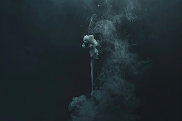Smoke steam background, smoking vapour trails backdrop, dark backgrounds smoky graphic resource illustration, generated ai