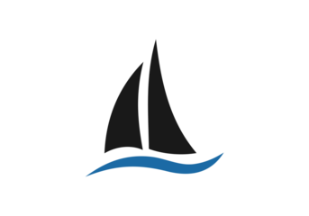 sailboat icon logo template vector illustration cruise business icon