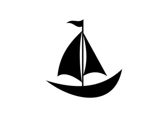 sailboat icon logo template vector illustration cruise business icon
