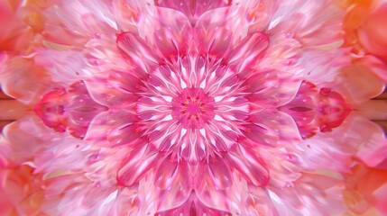 Pink Flower Kaleidoscope: A Floral Symmetry Dream