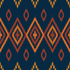 seamless pattern design in ikat style for fabric printing