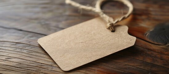 Fototapeta premium Tag label with empty blank spaces for text, suitable for a copy space image.