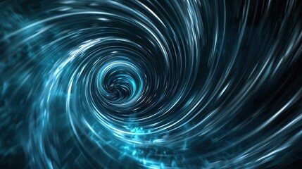 Blue Wormhole Vortex: A Journey Through Space and Time