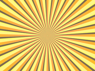 Vector illustration of bright sunlight, multicolored starburst background. The sunlight spreads.