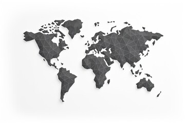 Worldmap black white background topography.