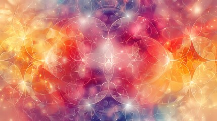 Fototapeta premium pastel sacred geometry design symbolizes universal harmony and interconnectedness for a spiritual concept banner