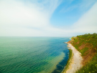 Cliffs on the Black Sea coast, Romania.
