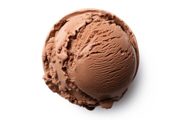 Obraz premium Chocolate ice cream dessert food white background.