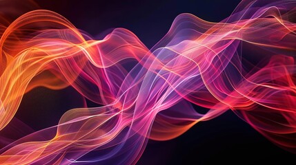 Obraz premium Vibrant Abstract Flowing Energy Waves Background