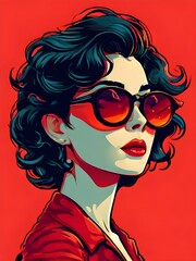 portrait of a woman with sunglasses