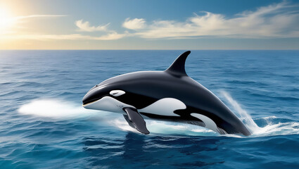 Obraz premium Majestic Orca in the Ocean