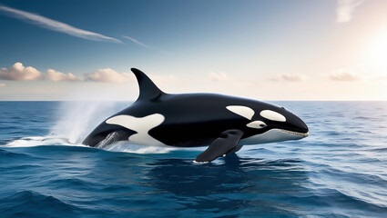 Fototapeta premium Majestic Orca in the Ocean