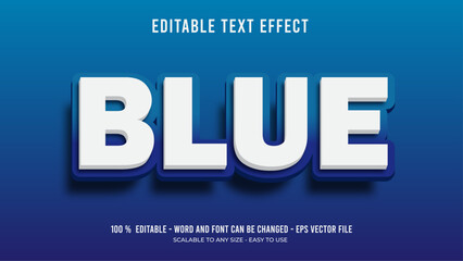 blue editable text effect