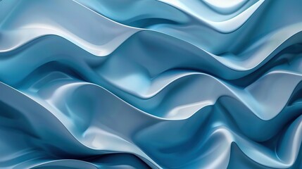 Obraz premium Flowing Blue Waves: An Abstract Background