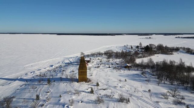 Tasku island in Raahe at winter time.