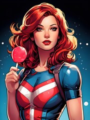 girl with a lollipop