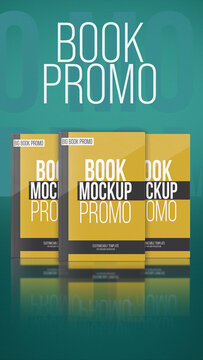 Hardcover and Softcover Book Mockup Vertical Stories Opener
