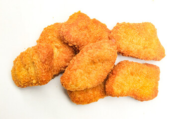 chicken nuggets isolated on white background