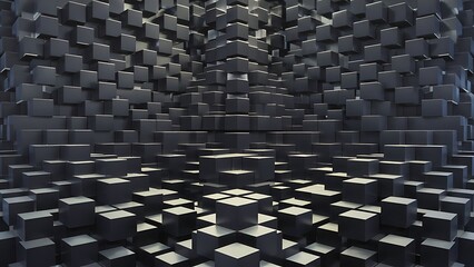 Black 3d cube wallpaper