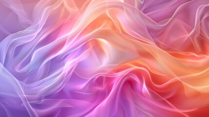 Obraz premium An orange-blue-pink-purple-orange-white swirl streams down the middle