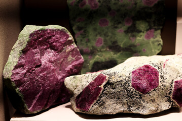 Corundum is a crystalline form of aluminium oxide (Al2O3) typically containing traces of iron, titanium, vanadium, and chromium.