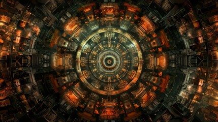 Fototapeta premium This wallpaper features patterns of desert landscapes in ochre and green