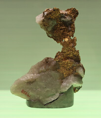 Gold is a chemical element; it has symbol Au (from the Latin word aurum) and atomic number 79. 