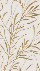 Naklejka premium Vector seamless pattern with elegant simple lines, gold on white background, fine art print