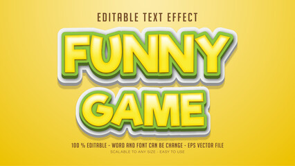 funny game editable text effect