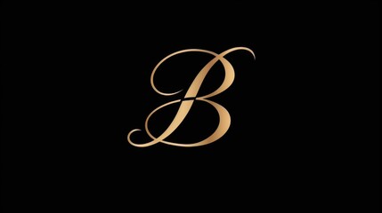 Minimalist B. Premium Logo Design with Handwritten Calligraphic Style