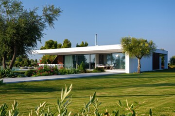 Luxury Modern Villa with Garden: Private House View