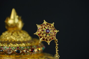 golden christmas lantern