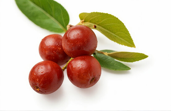 Indian soapberry, isolated on white background