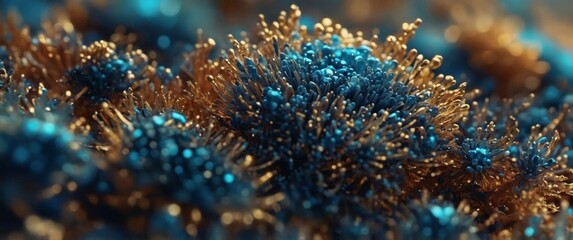 Fototapeta premium Microscopic textures magnified, revealing an unseen world of abstract beauty.