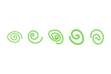 Decorative swirl line design set